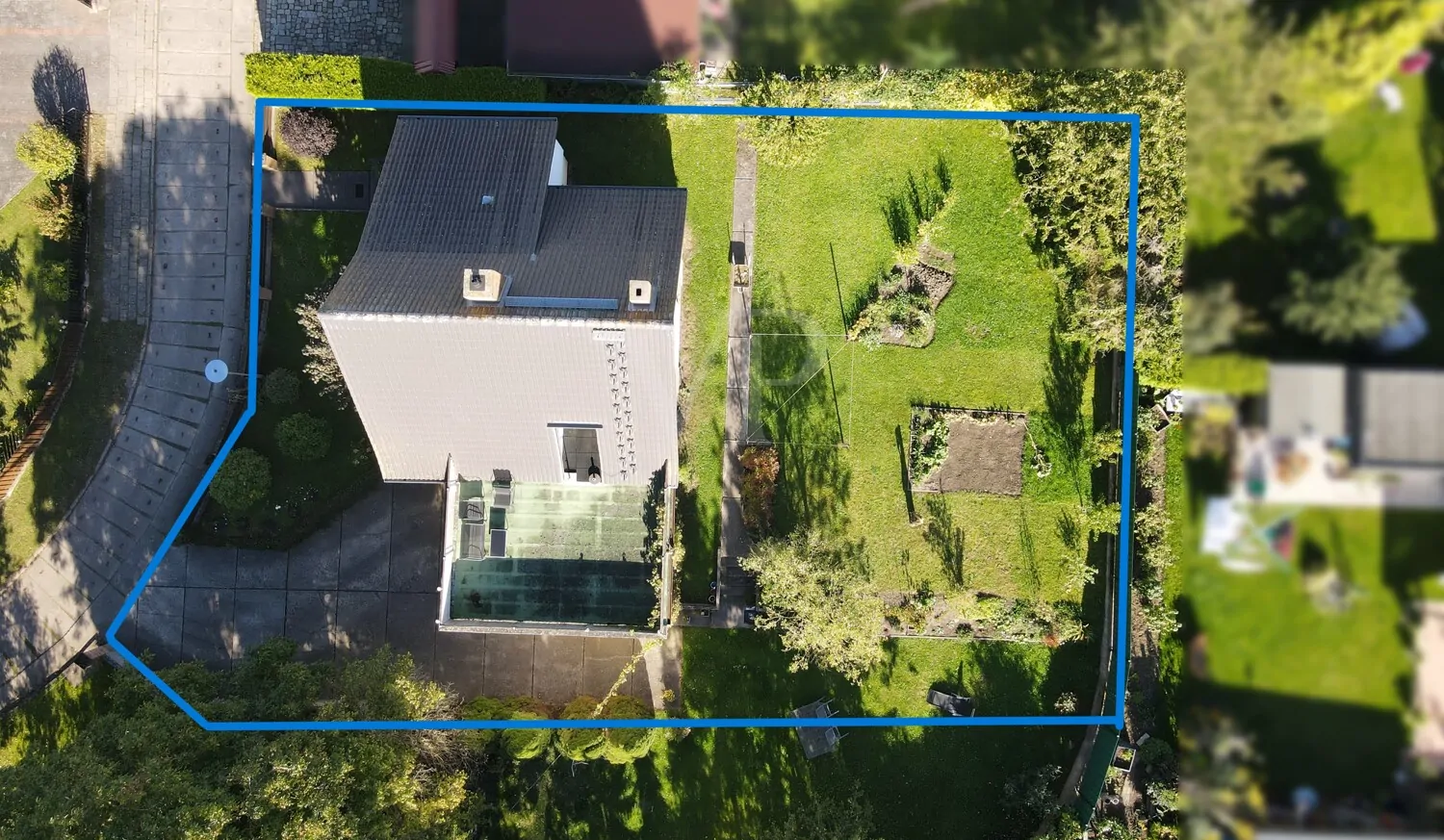 Draufsicht Luftaufnahme eingezeichnet