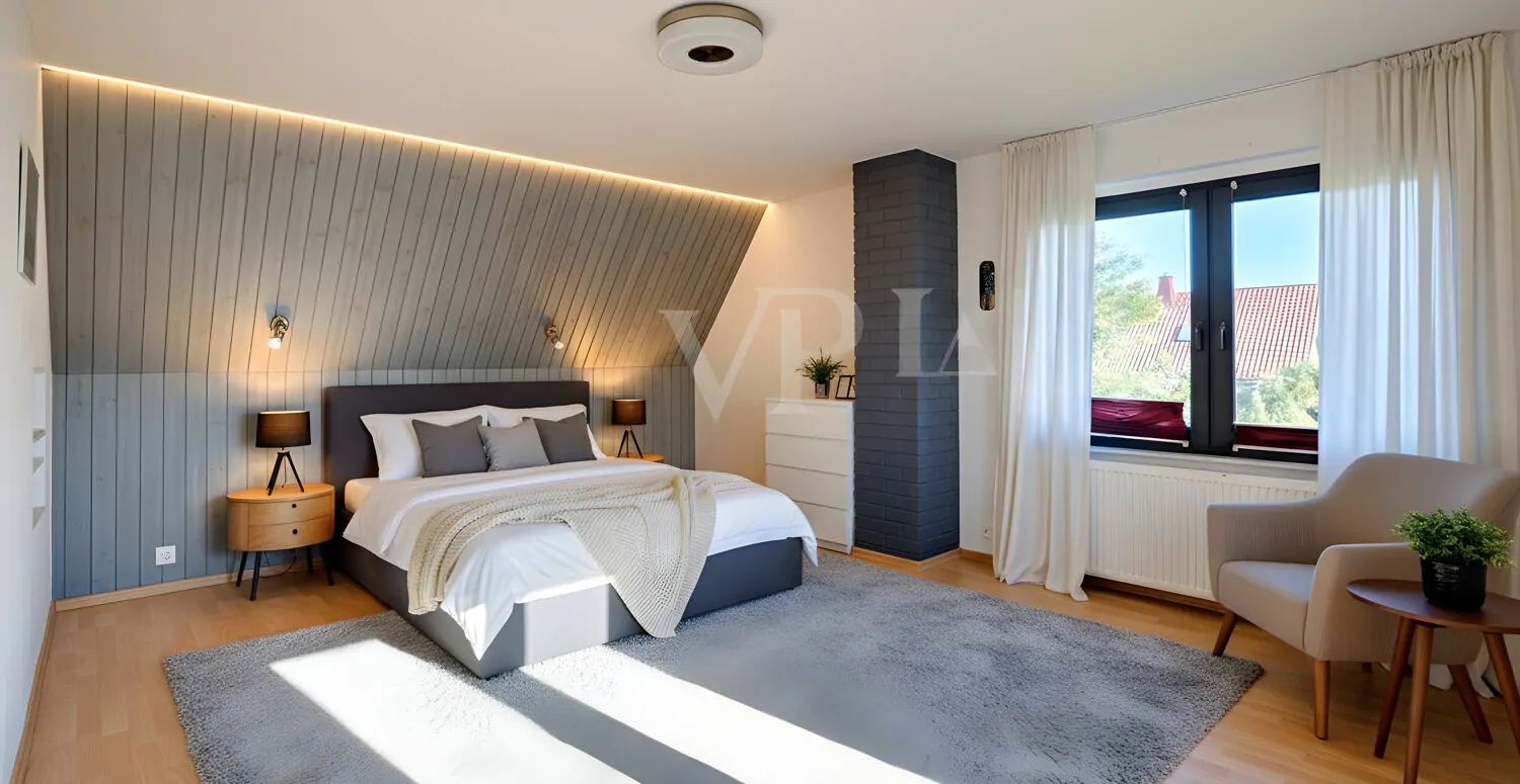 Schlafzimmer DG digital möbliert