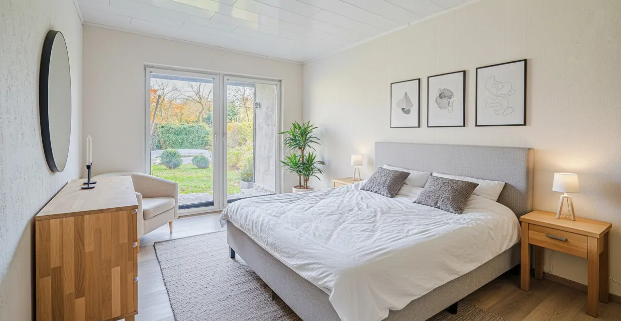 Schlafzimmer digital saniert