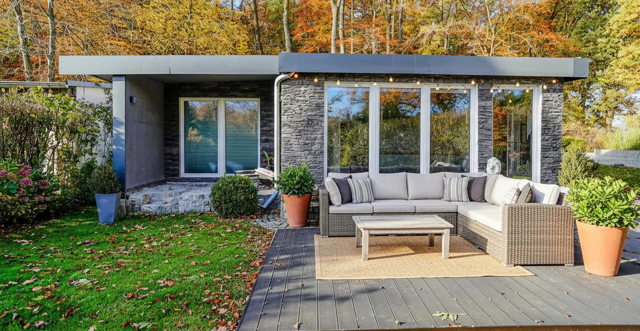 Terrasse digital möbliert