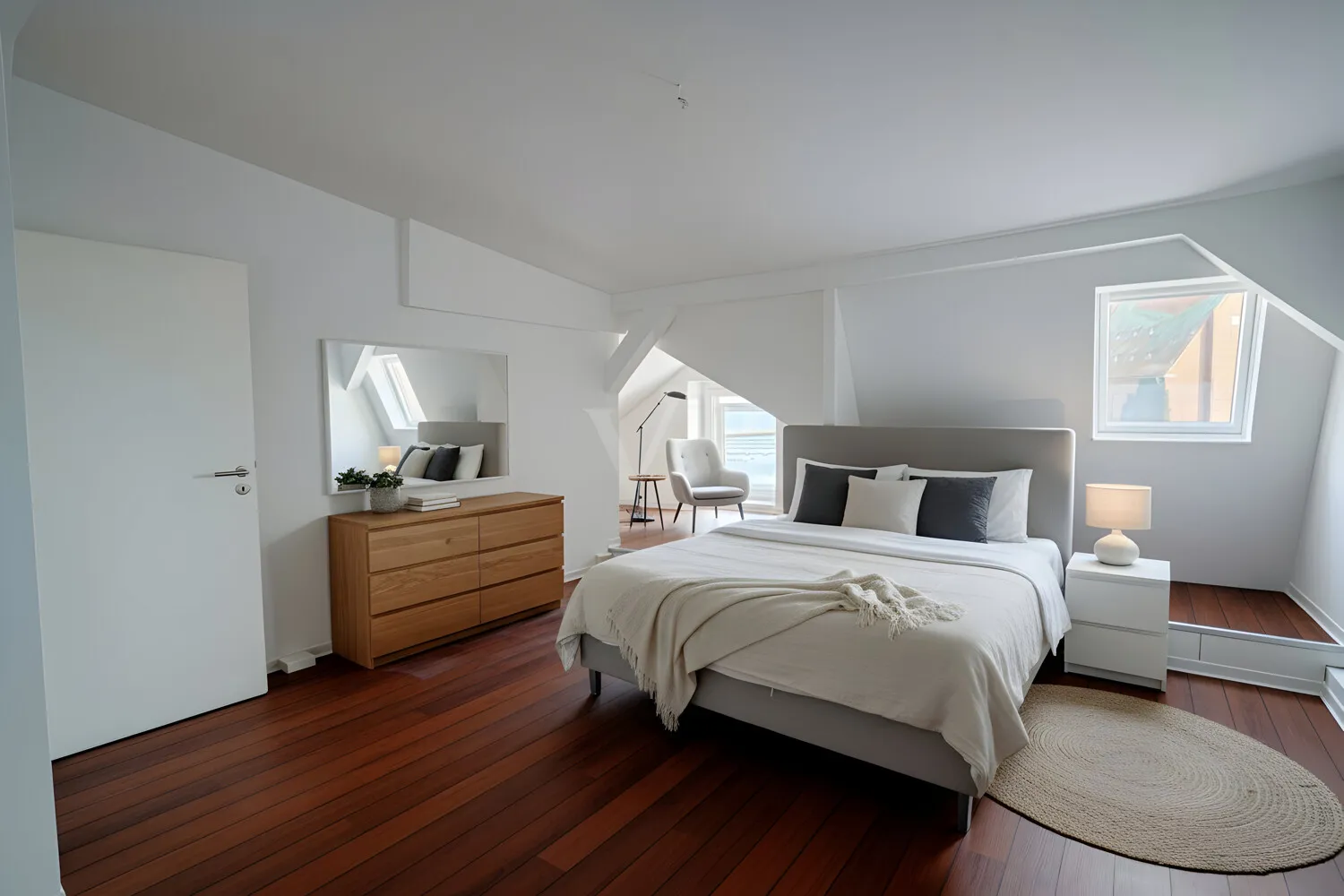 Schlafzimmer digital möbliert