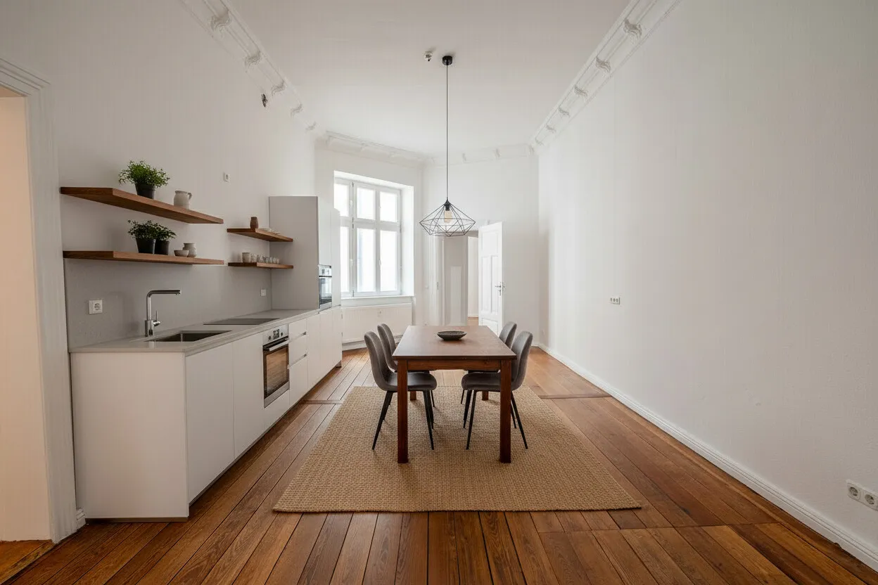 Küche digital möbliert