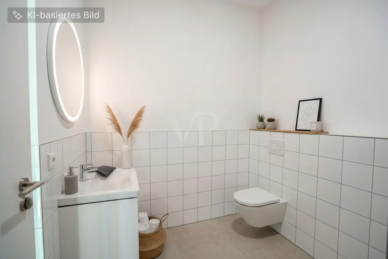 Badezimmer digital möbliert