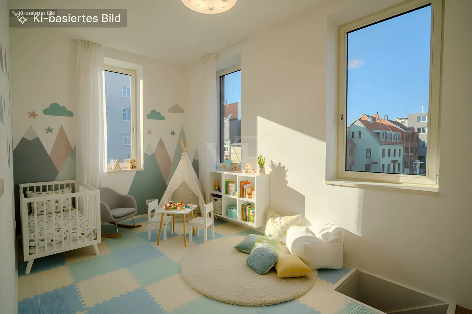 Kinderzimmer digital möbliert