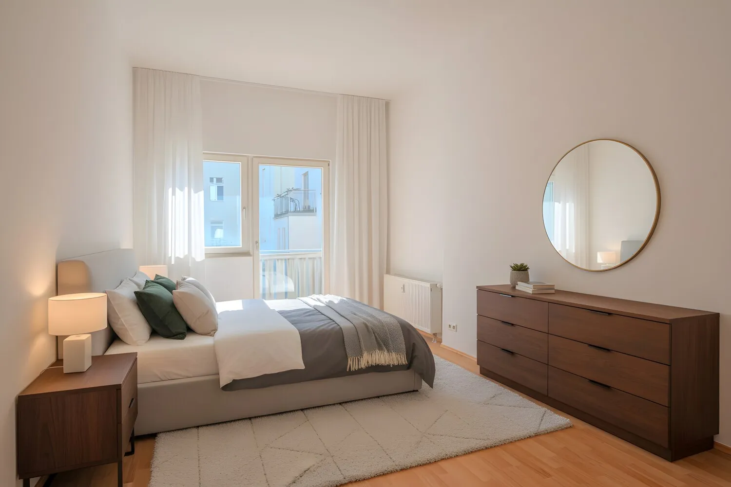 Schlafzimmer digital möbliert