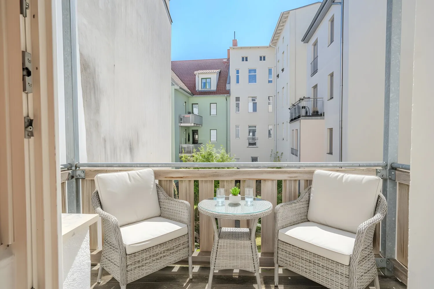Balkon digital möbliert