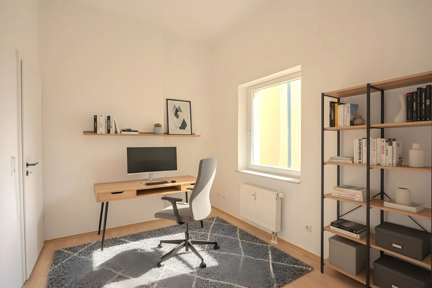 Büro digital möbliert