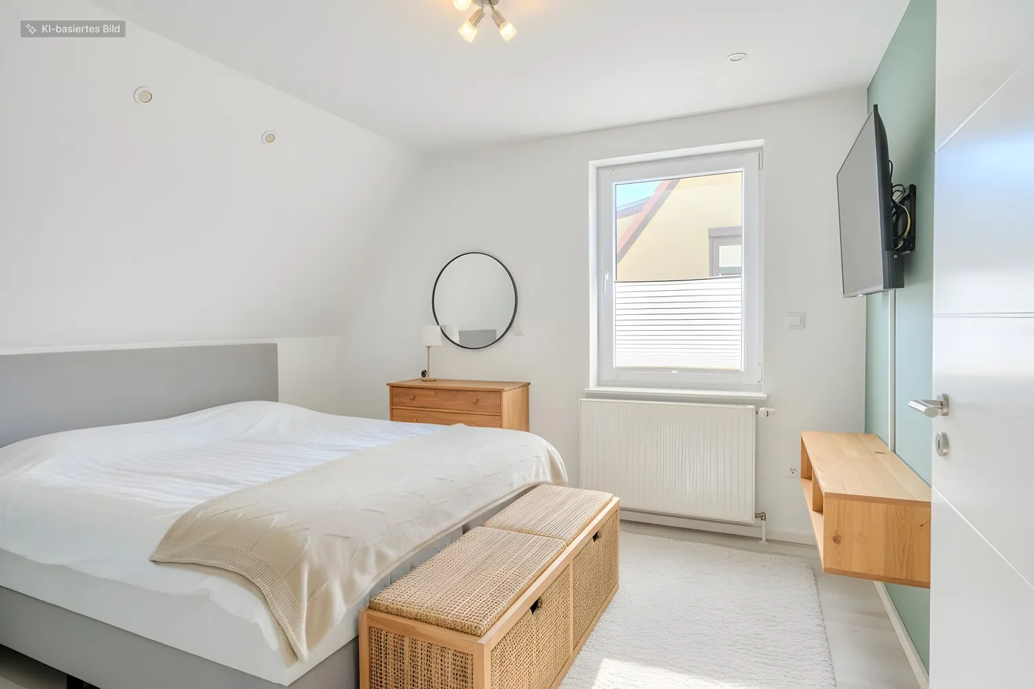 Schlafzimmer digital möbliert