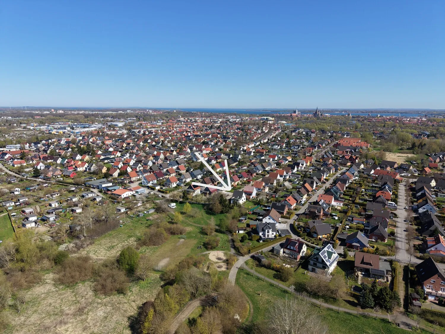 Luftaufnahme eingezeichnet