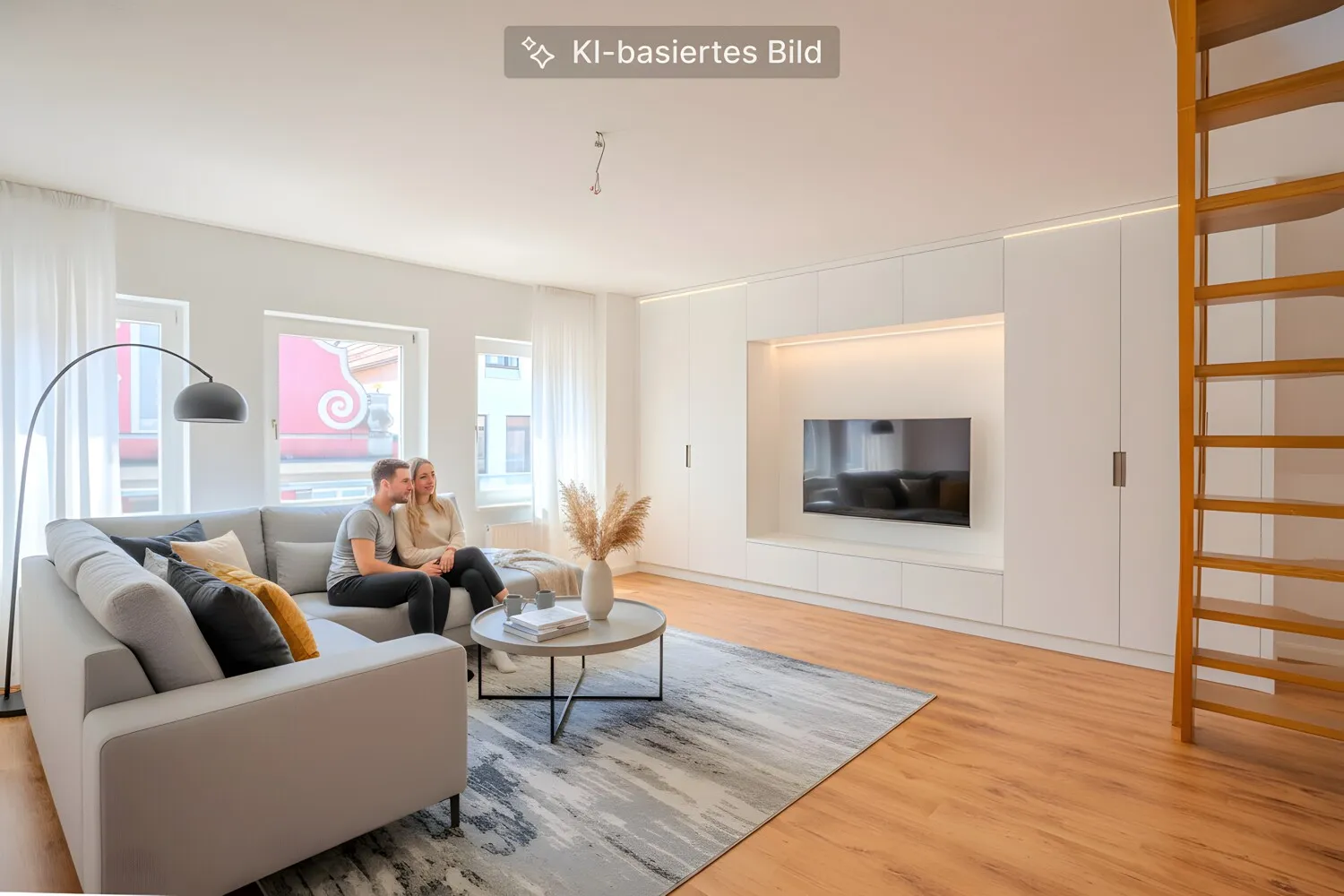 Dachgeschoss Wohnzimmer digital
