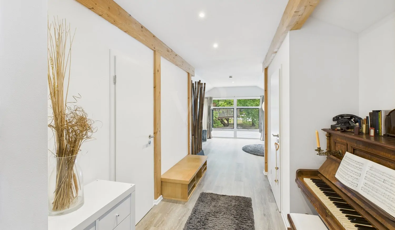 offenes Zimmer im Dachgeschoss