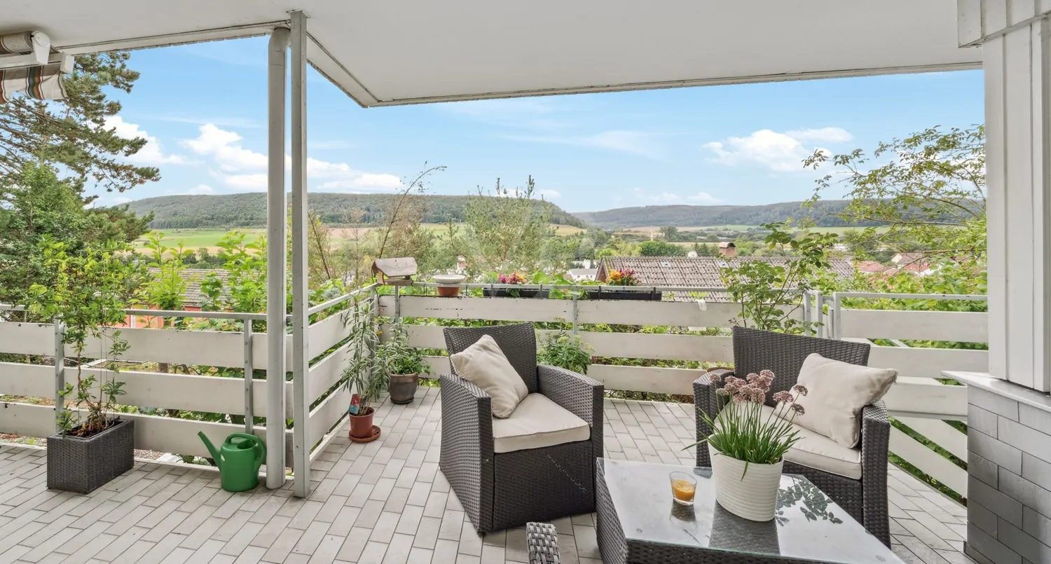 Balkon mit Blick ins Altmühltal