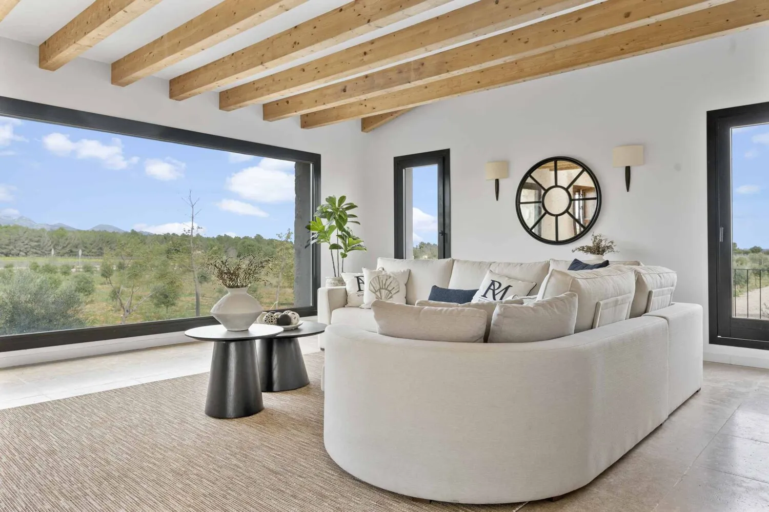 Sofa and view in the nature