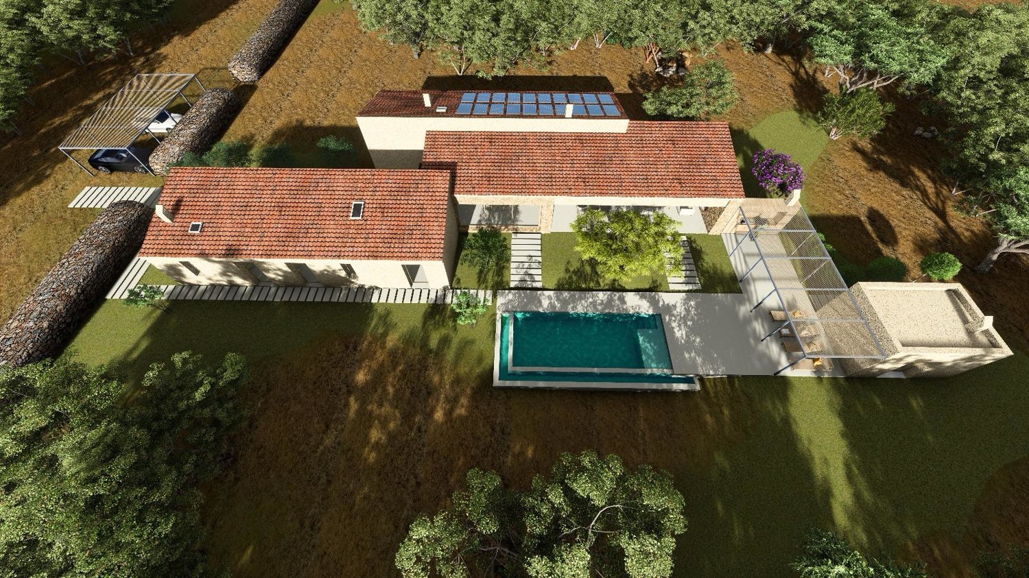 Plot-with-building-project-house-with-pool-in-Sencelles