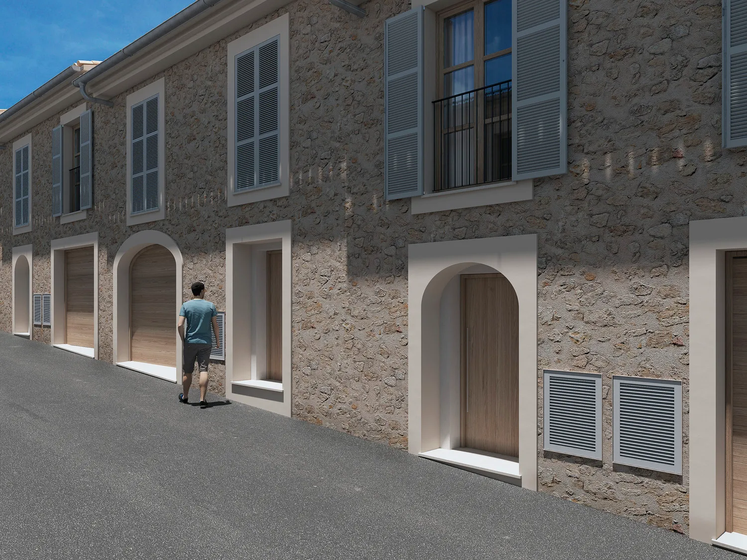 Neubauprojekt - Stadthaus mit Garten und Aussicht in Caimari.