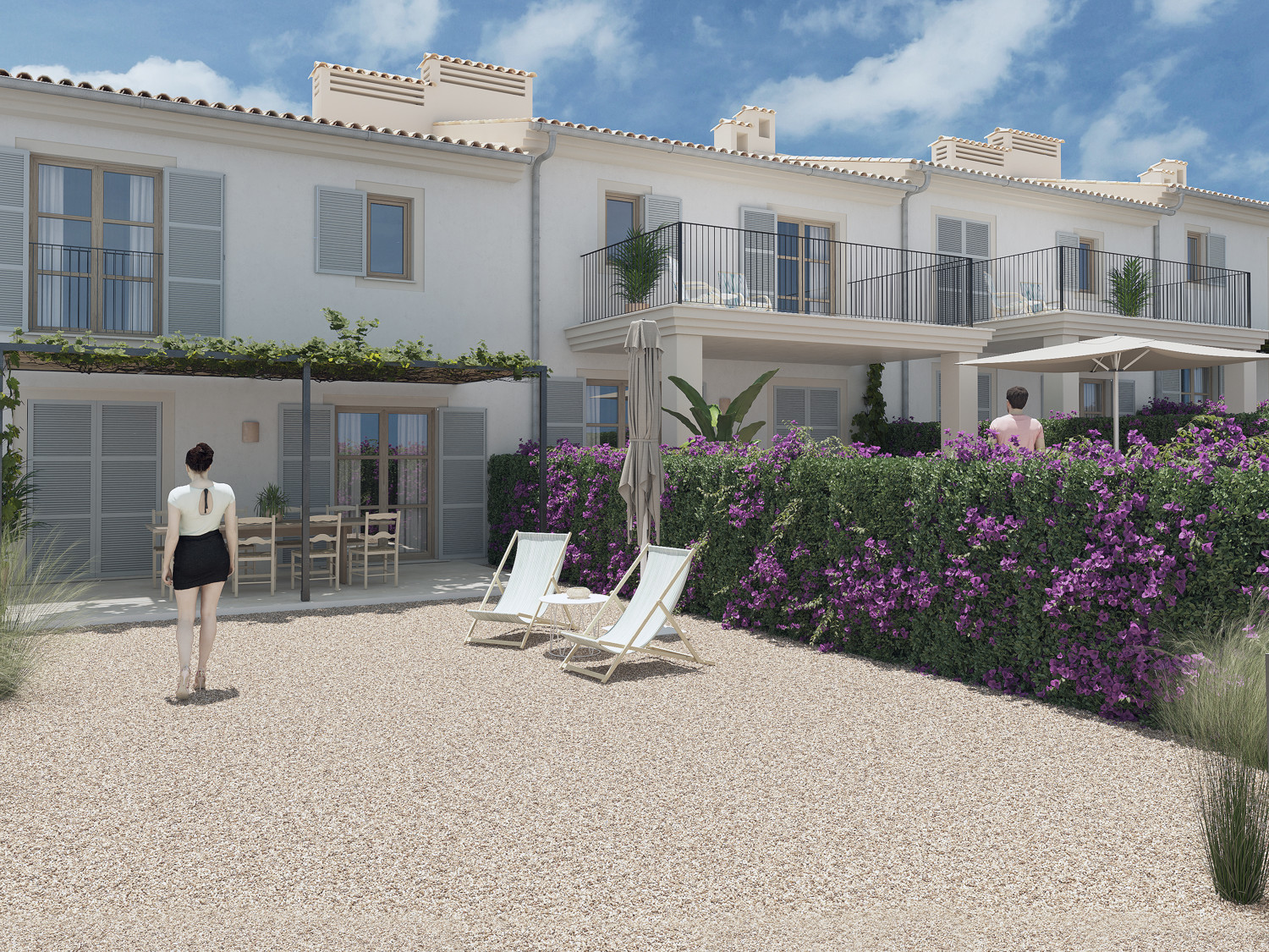 New build project - townhouse with garden and views in Caimari.