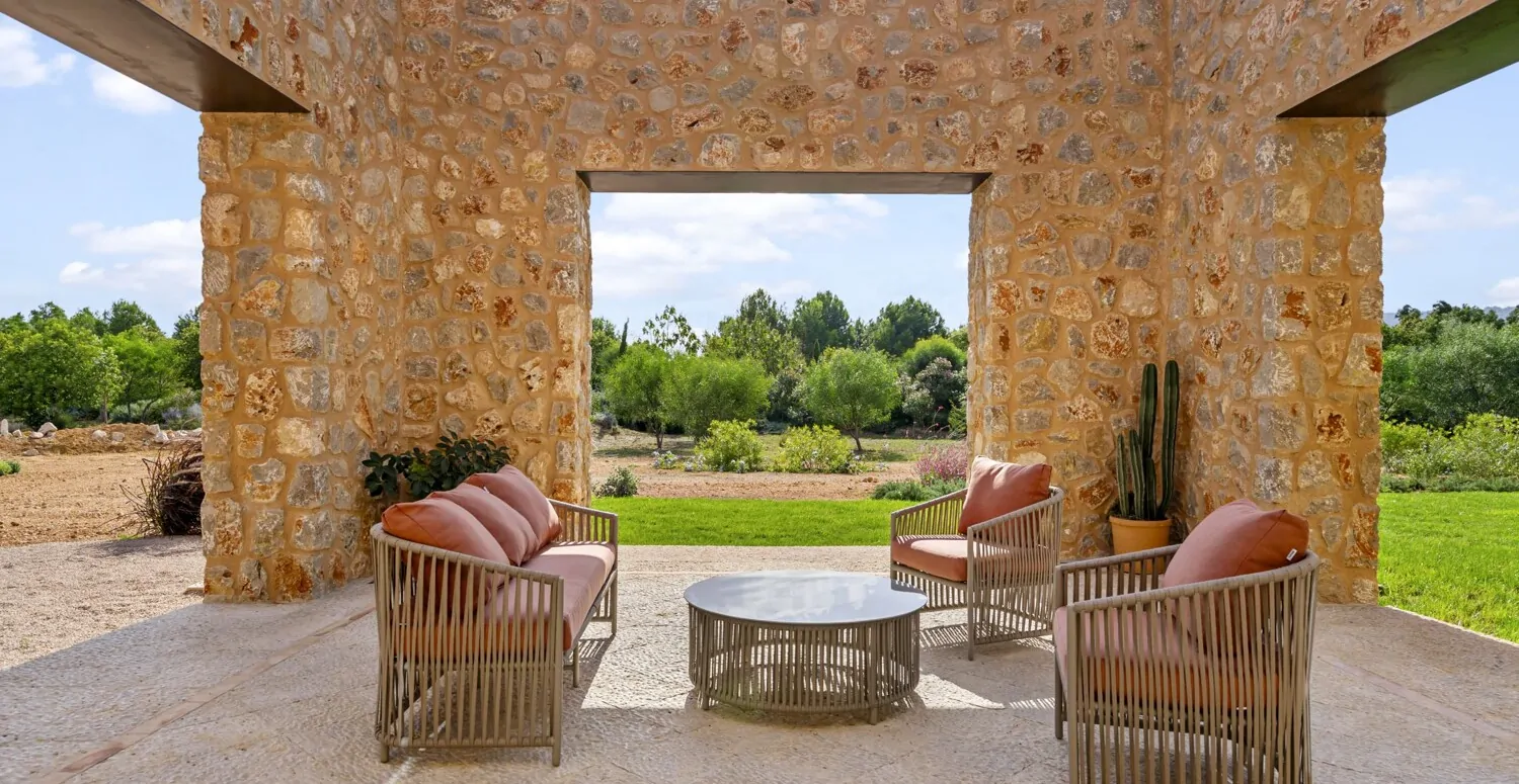 Sitzecke vor dem Wohnzimmer