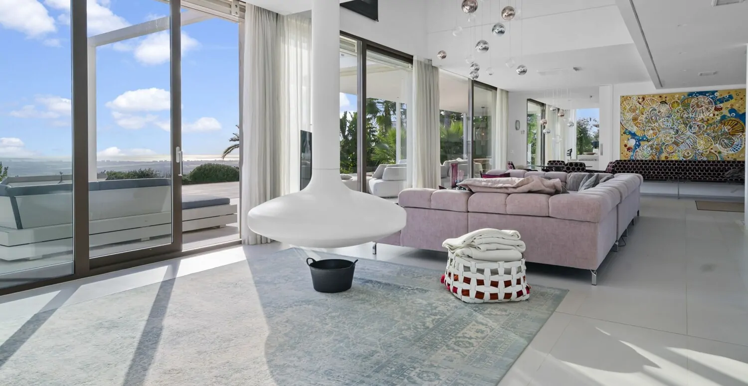 Chimenea en la sala de estar