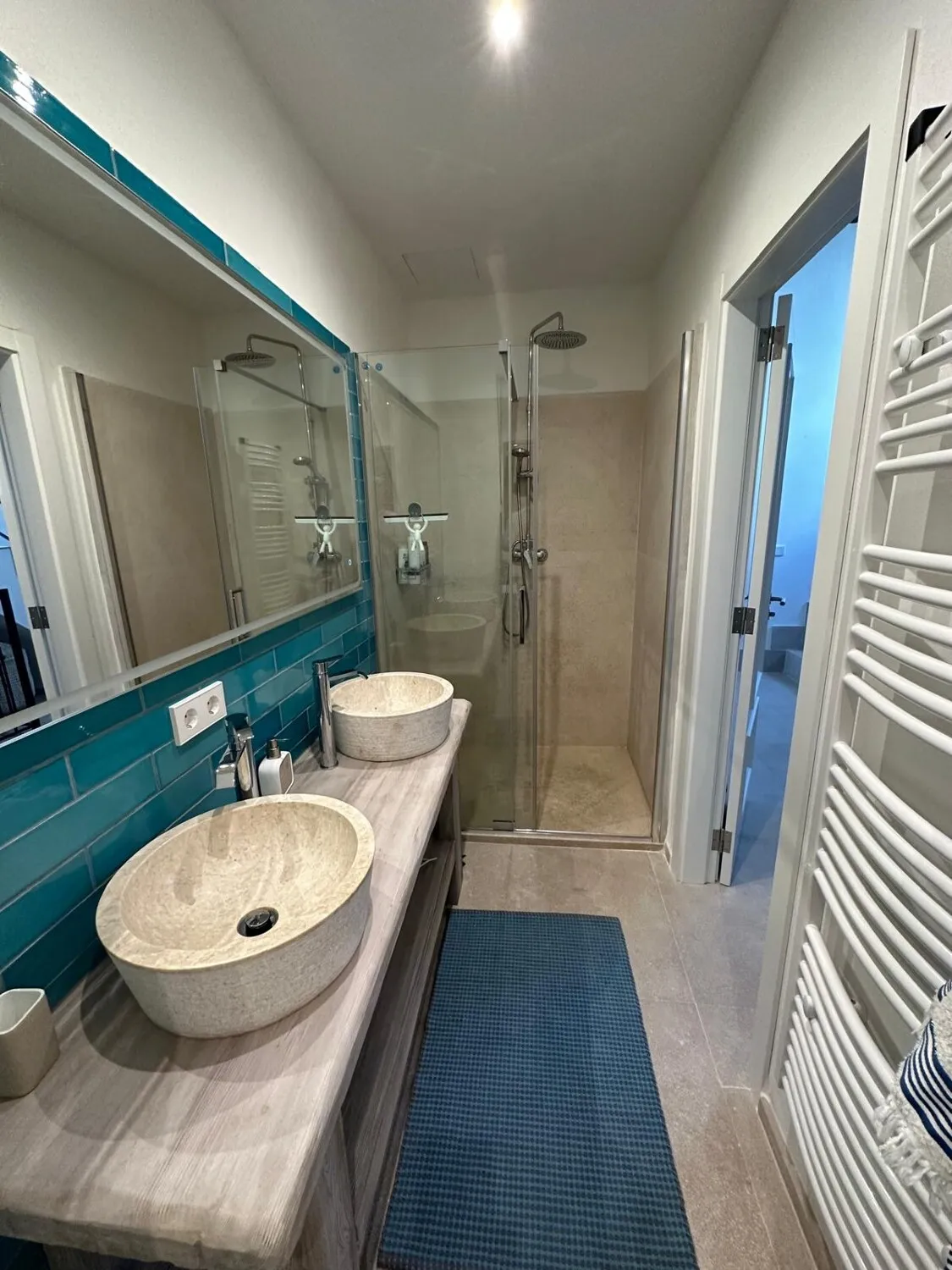 Dusche im ersten Stock