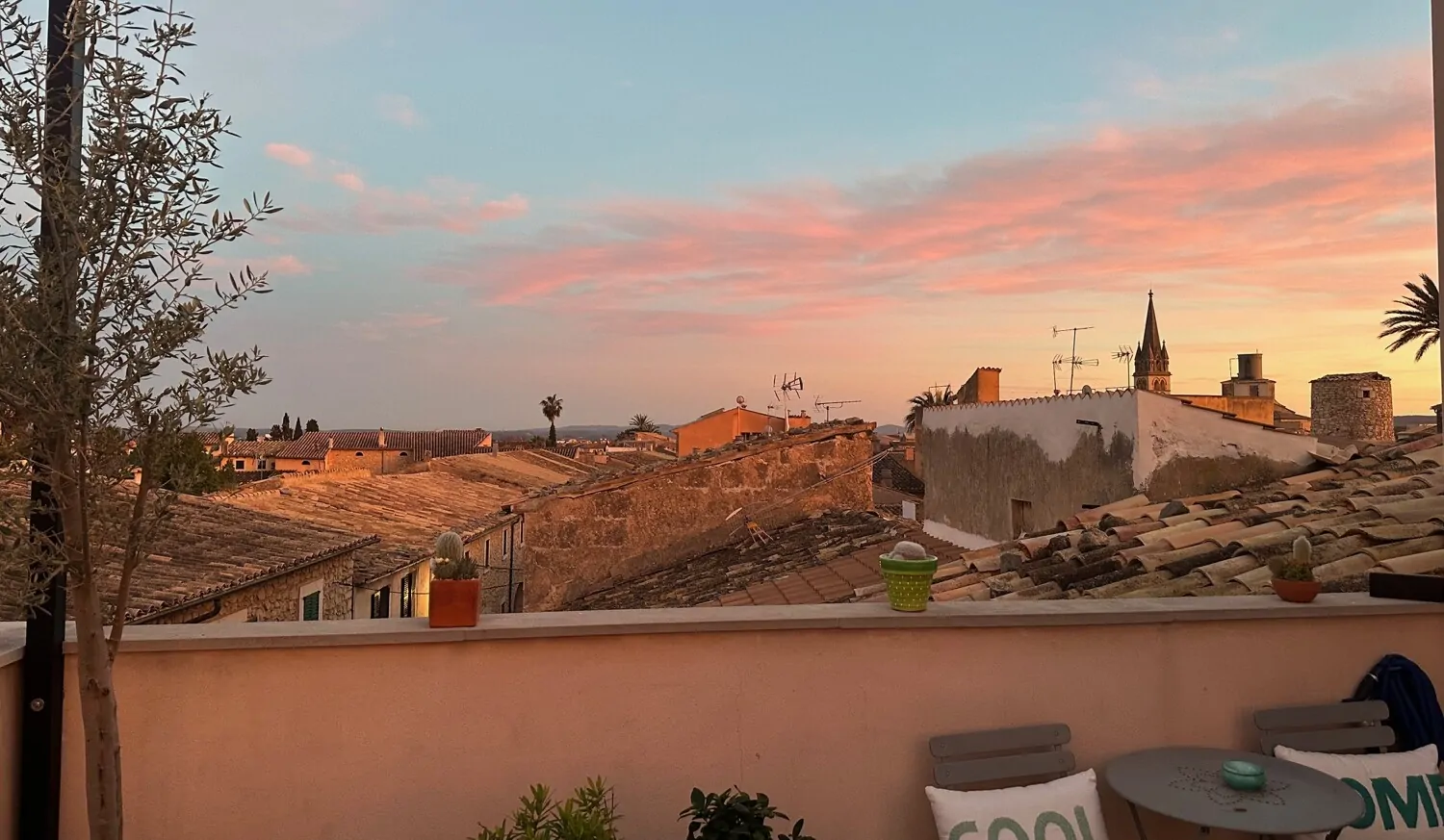 Blick Richtung Kirche von Binissalem