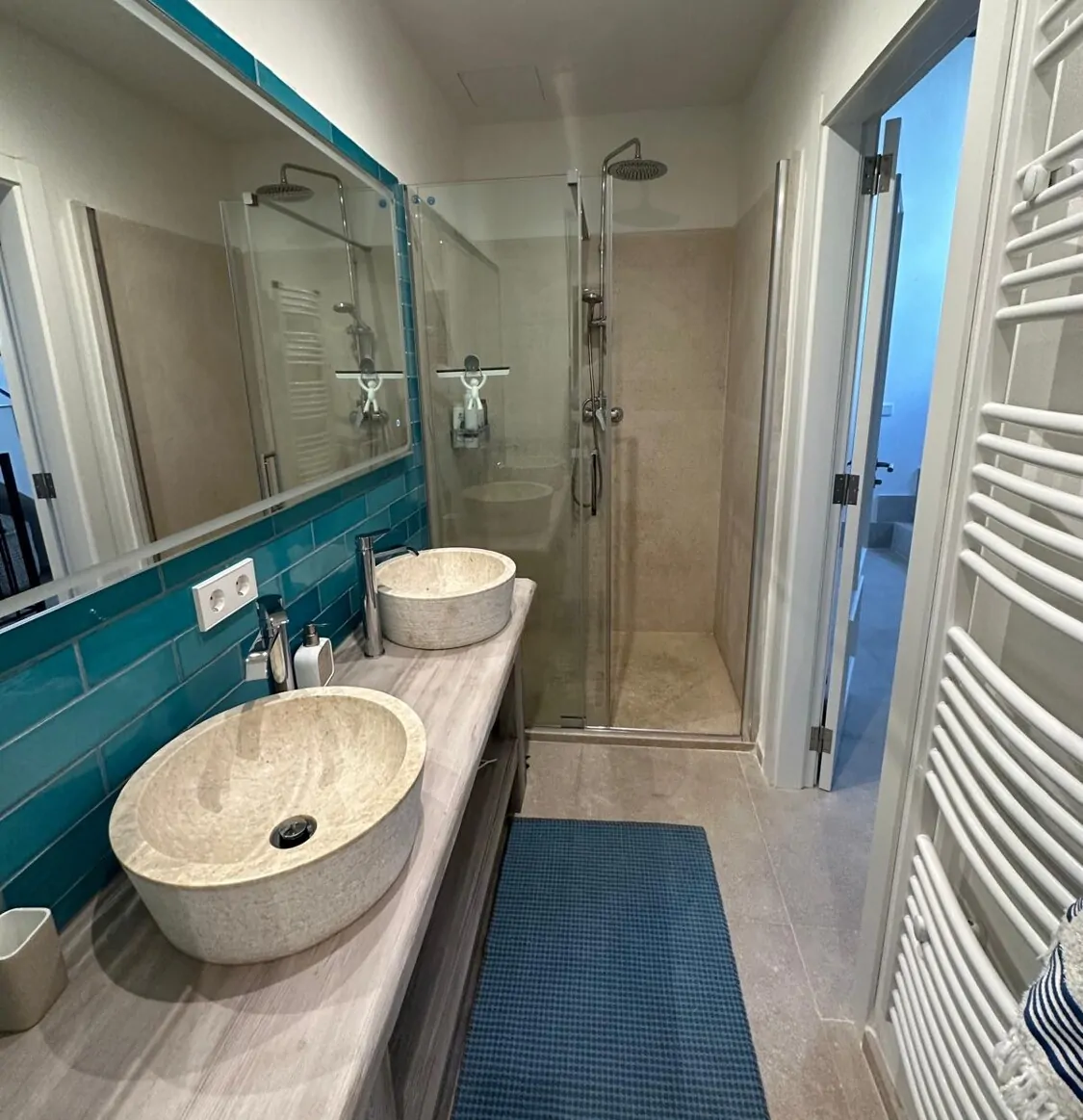 Dusche im ersten Stock