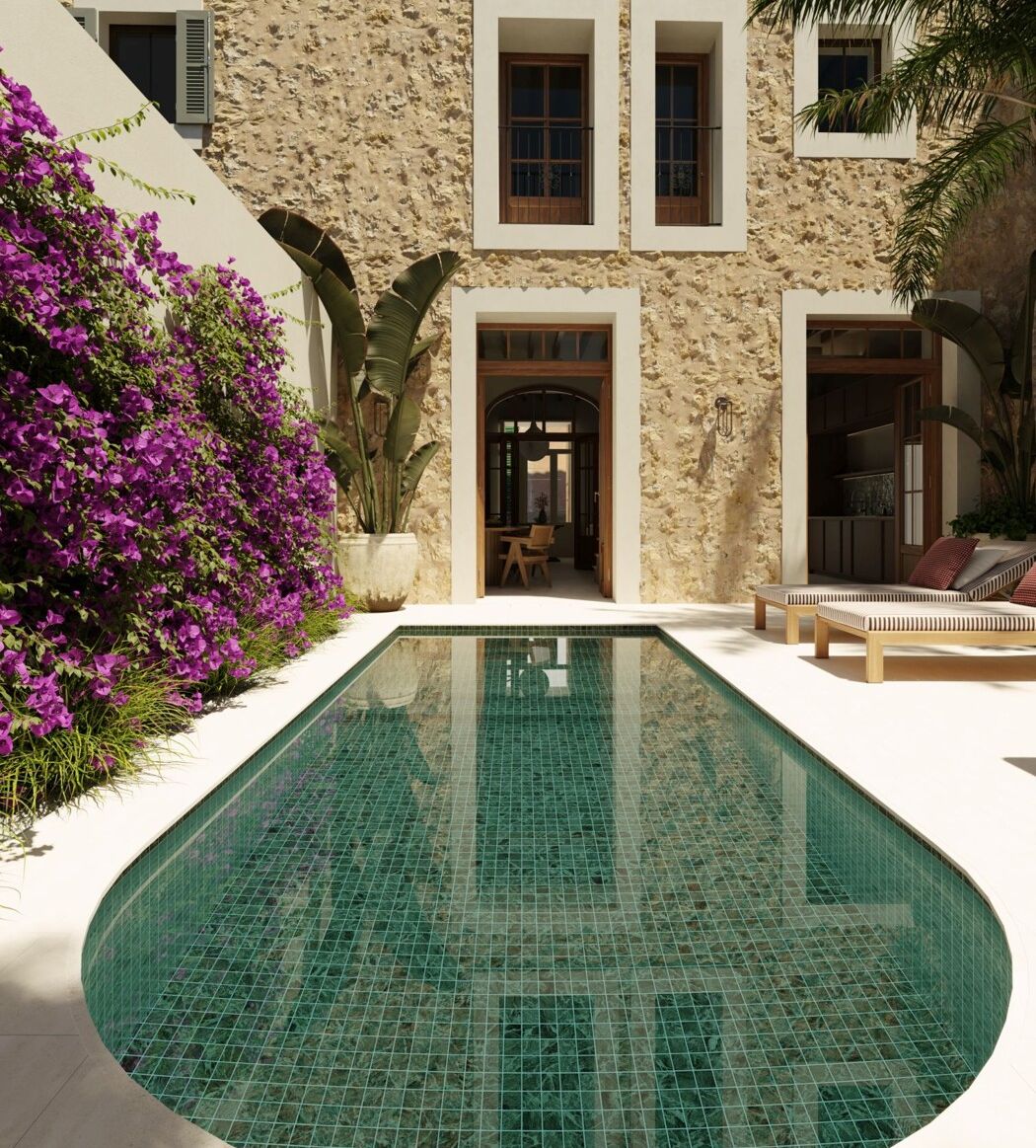 Pool und Fassade
