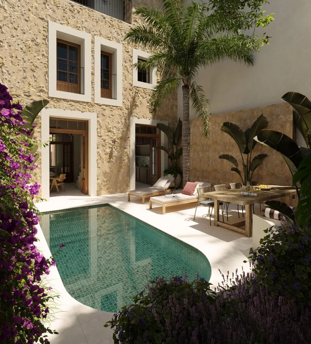 Dorfhaus Bunyola mit Pool und Patio