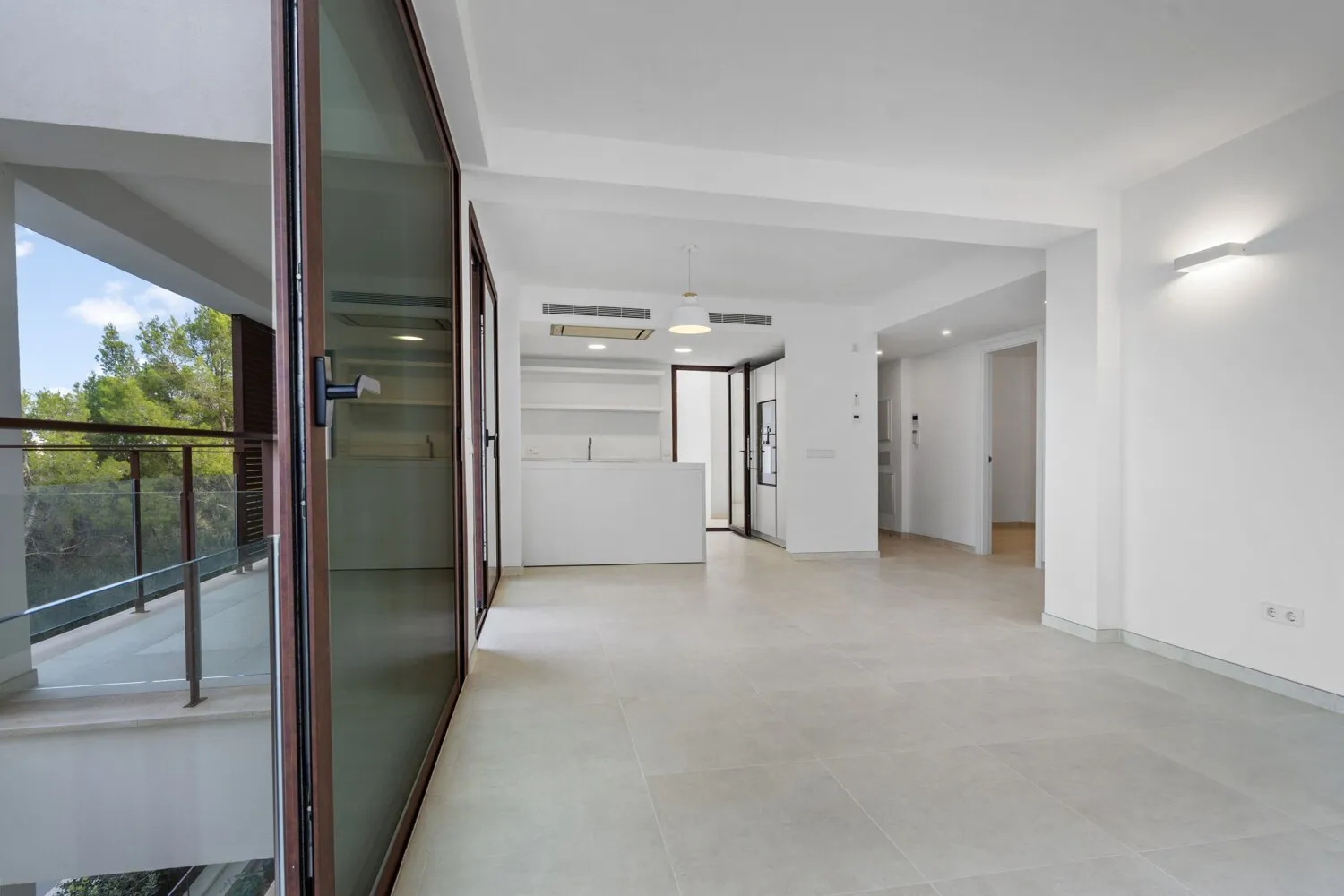 View of the terrace and the living room