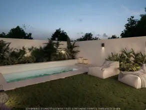 Piscina y jardín en la casa independiente de Alaró