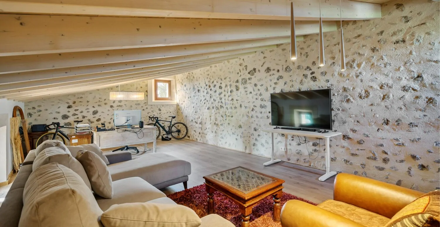 Wohnzimmer im Dachgeschoss