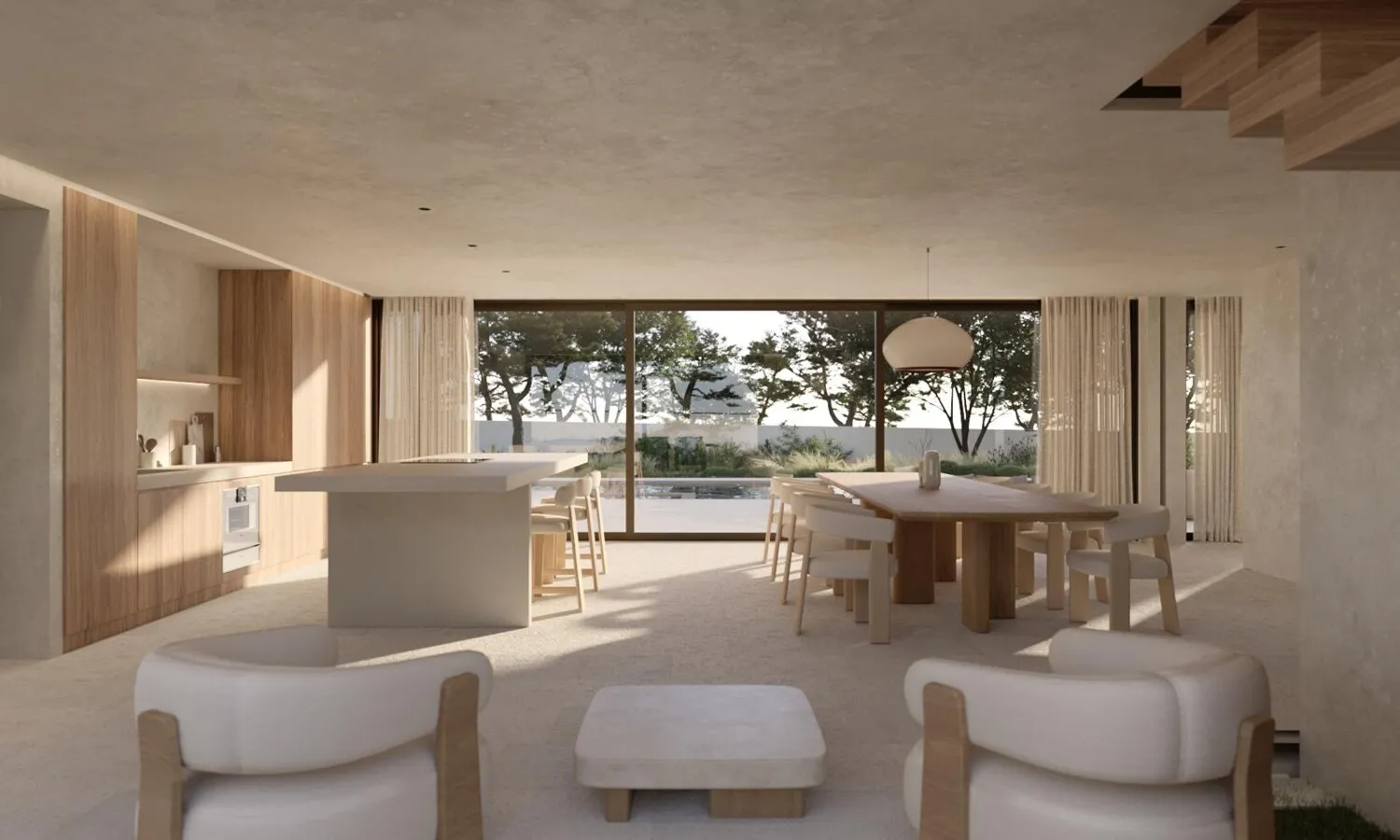 Küche und Essbereich