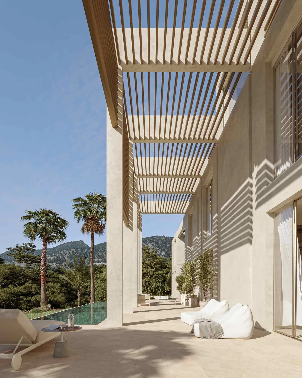 Terraza y piscina