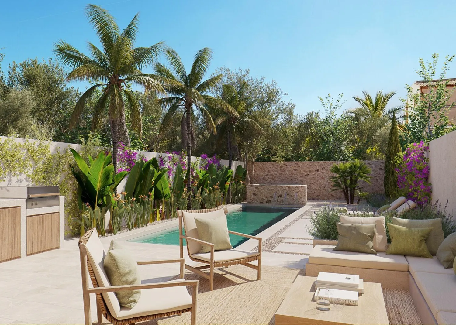 Piscina y terraza