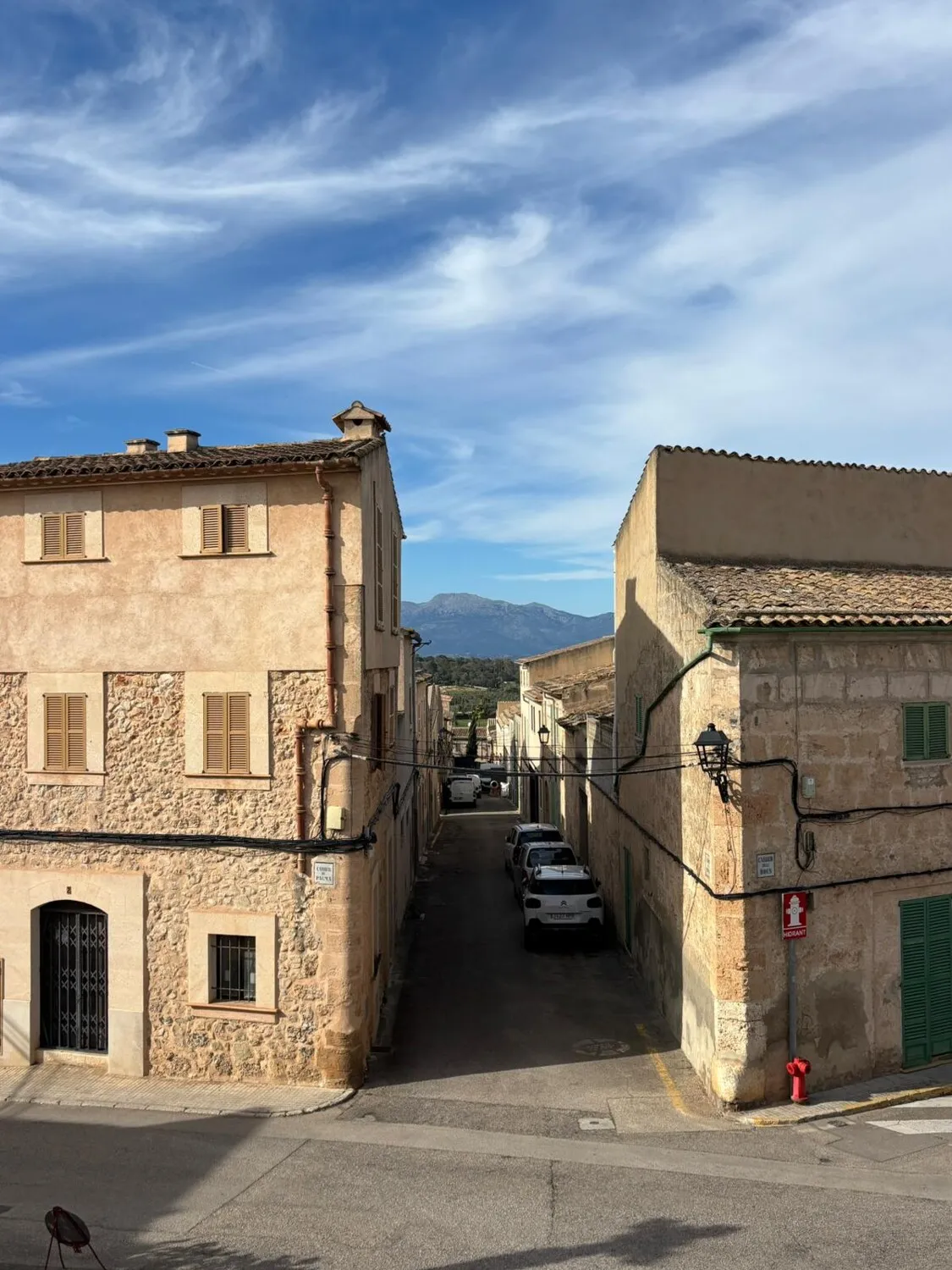 Vista hasta el pueblo