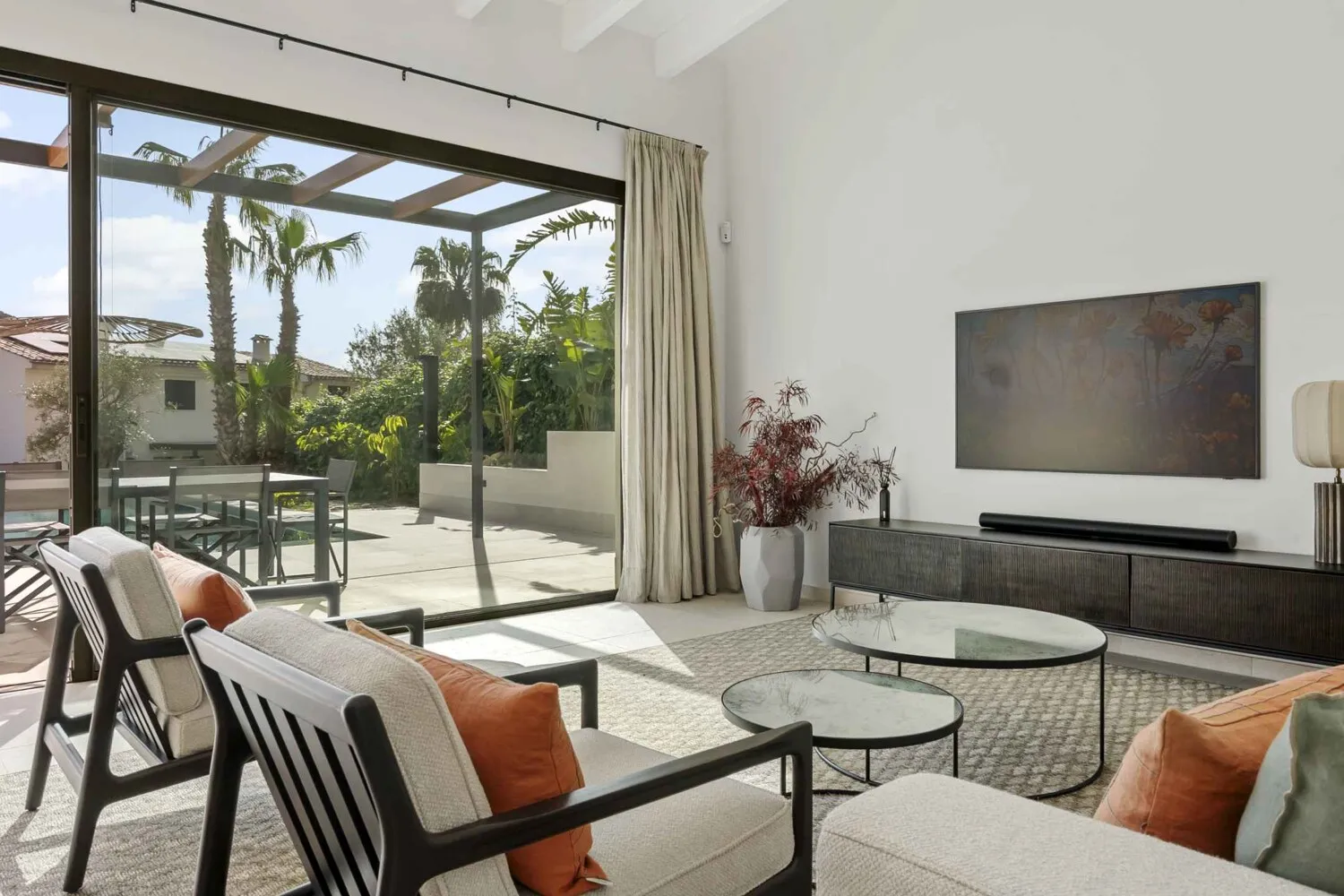 Living room and view outside