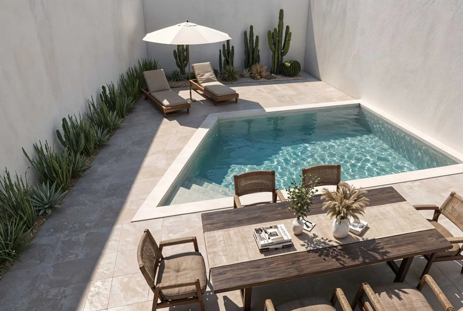 Piscina y terraza