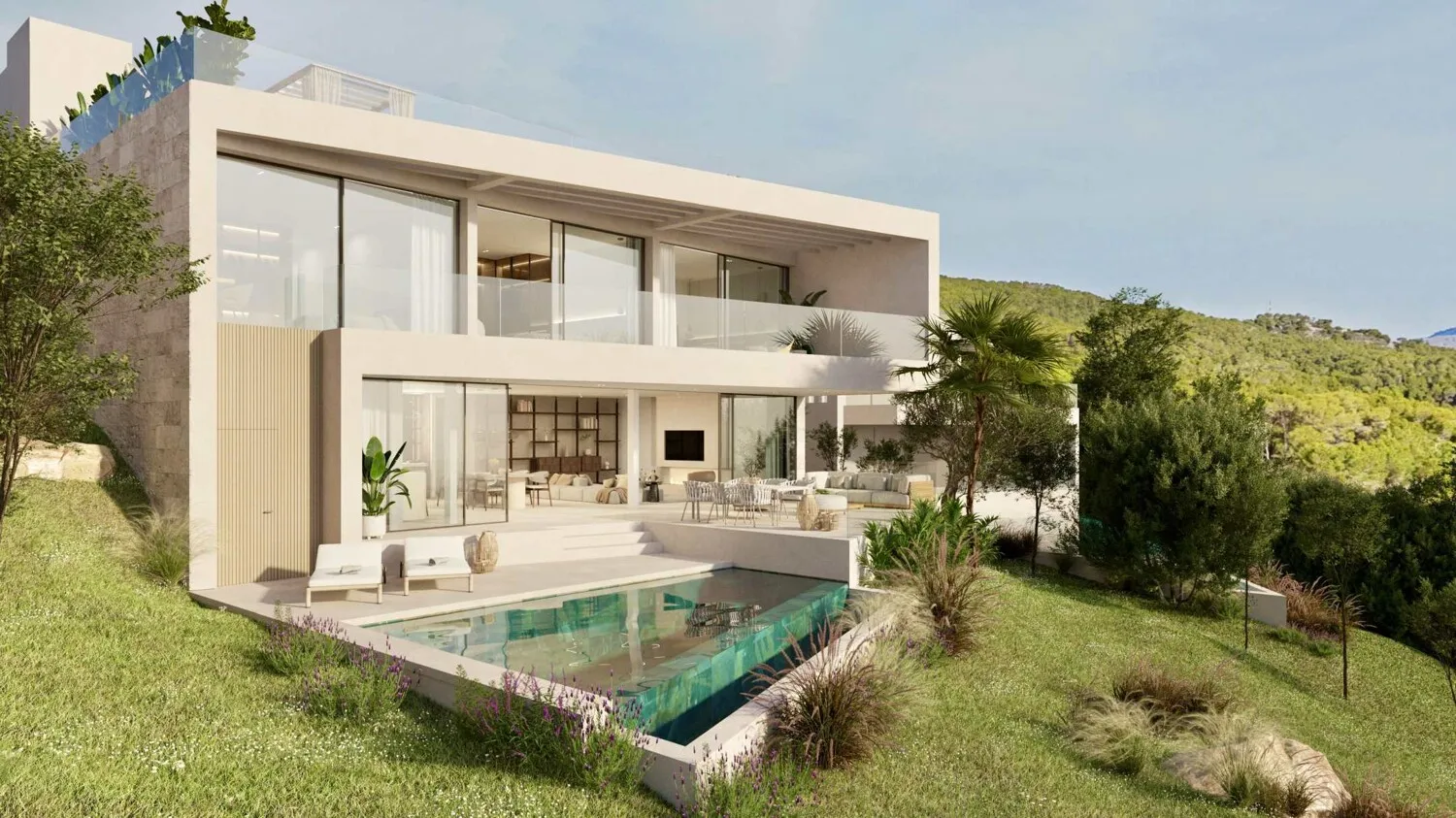 Villa und Pool
