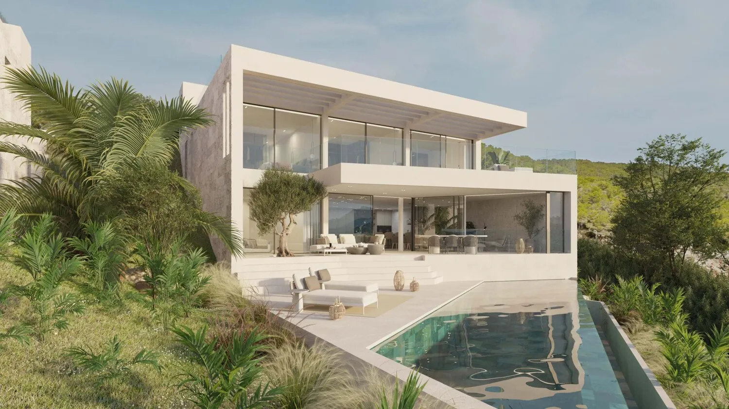 Villa und Pool