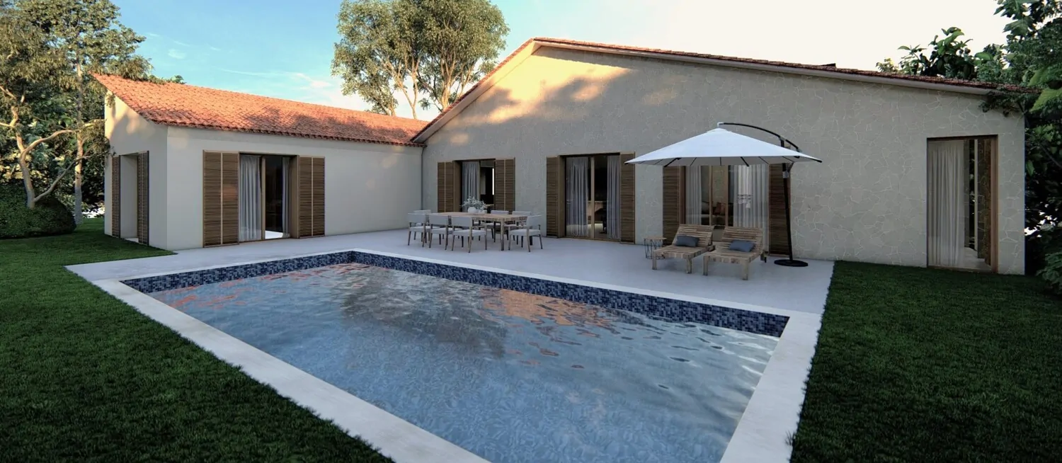 Abendstimmung am Pool