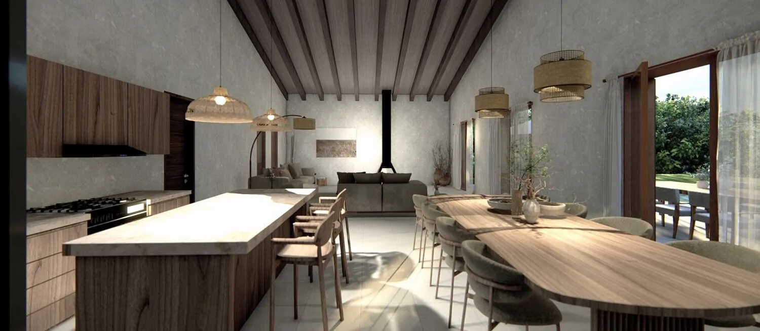 Einbauküche mit Wohn- Esszimmer