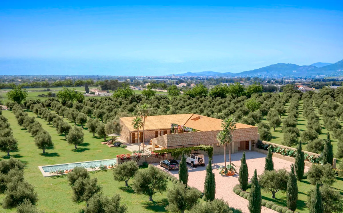 Projekt einer Finca mit Weinberg