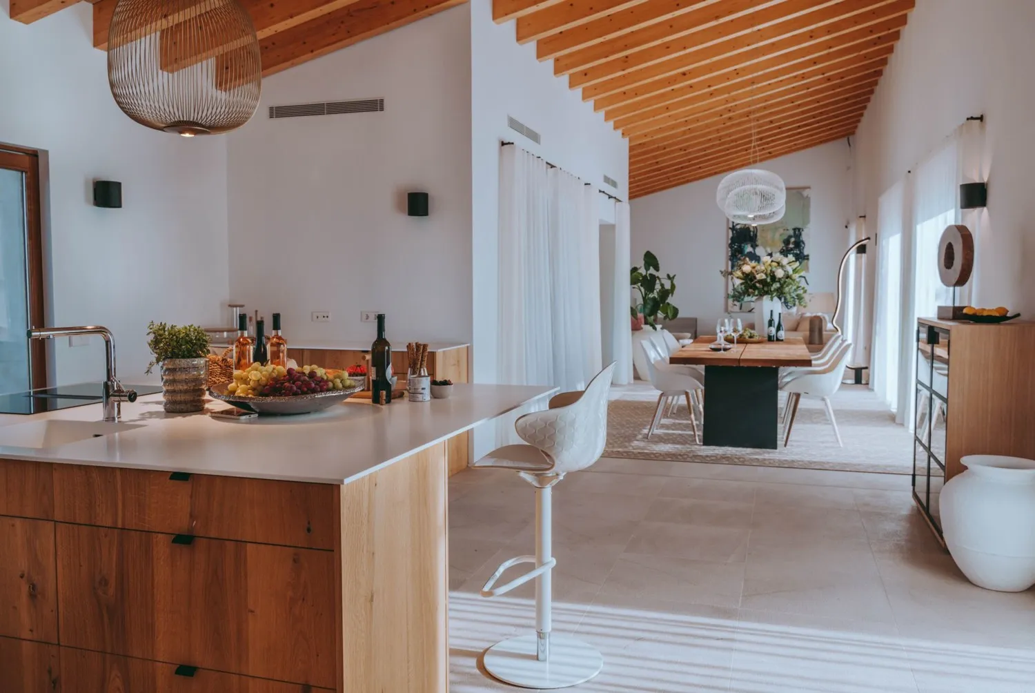 View into the living-dining room