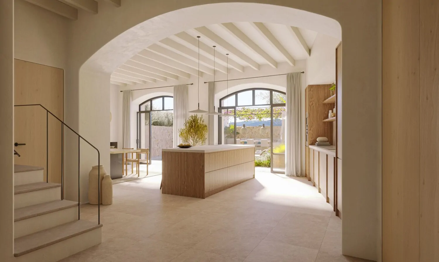 Eingangsbereich mit Blick in das Wohn- Esszimmer