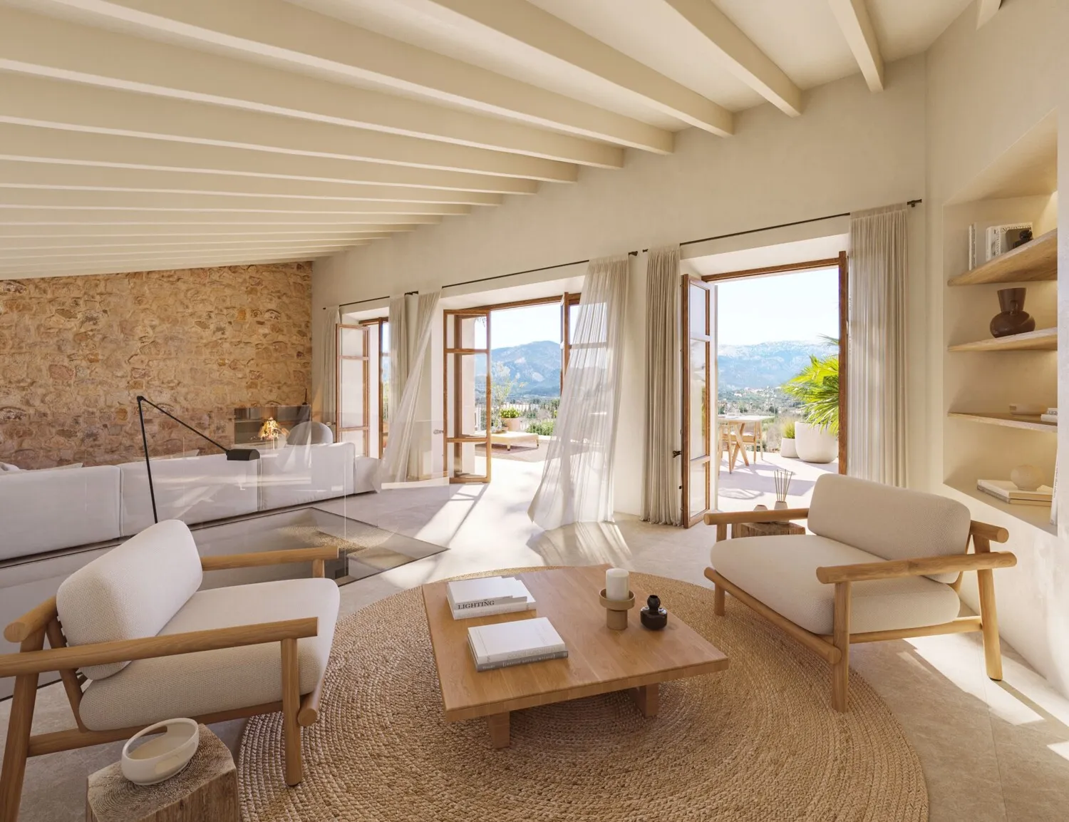 Living area on the first floor