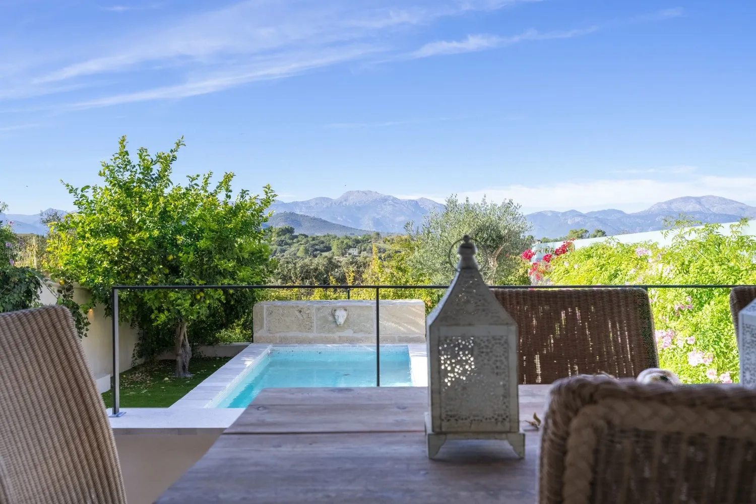 Terrace and pool