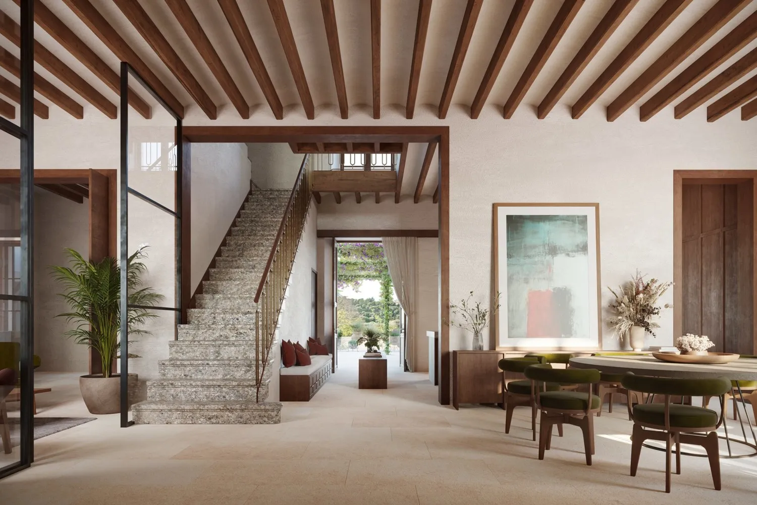 Zona de entrada y sala de estar