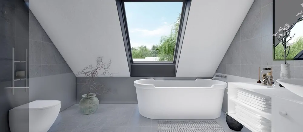 Badezimmer mit Badewanne