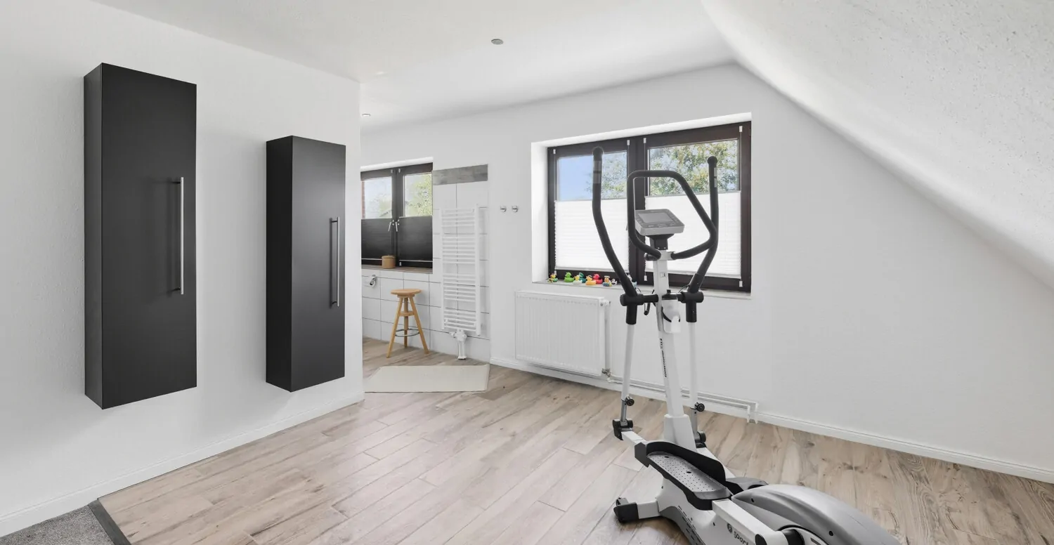 offen zum geplanten Wellnessbereich