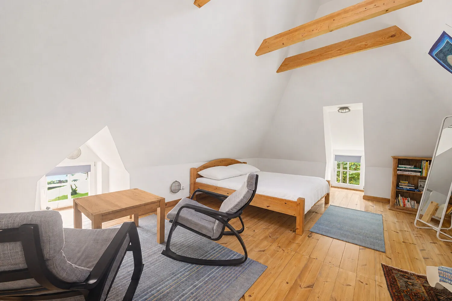Schlafzimmer der Ferienwohnung im Obergeschoss
