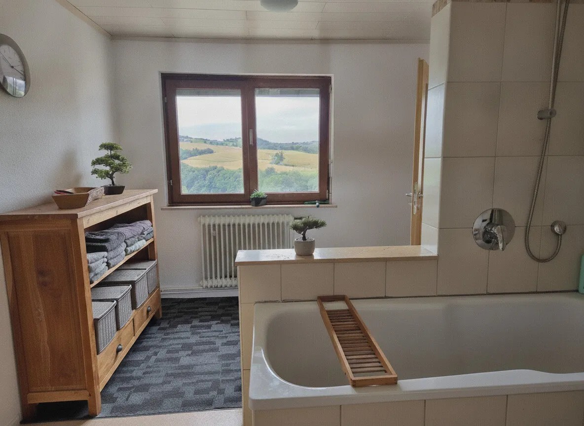 Wohlfühlbad mit Badewanne.